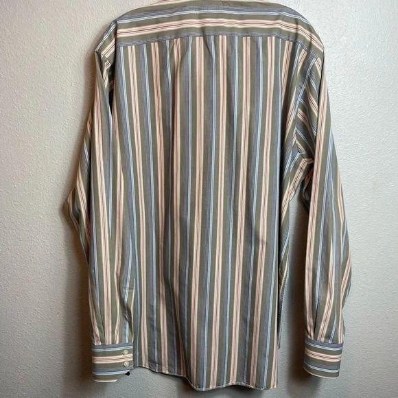 THOMAS Dean long sleeve stripe button up shirt. - Picture 2 of 9